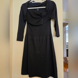 White house black market black sweater dress silk blend